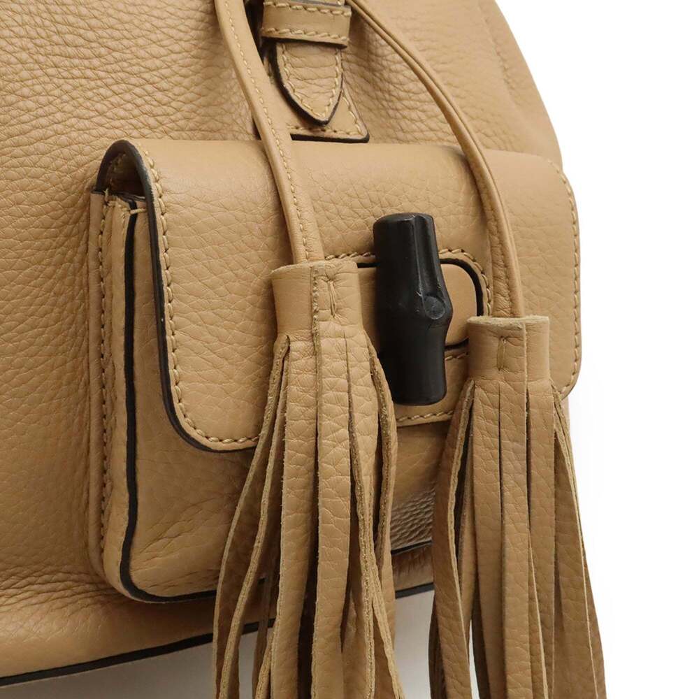 GUCCI Authentic Cream Leather Bamboo Shoulder Bag - Picture 10 of 10